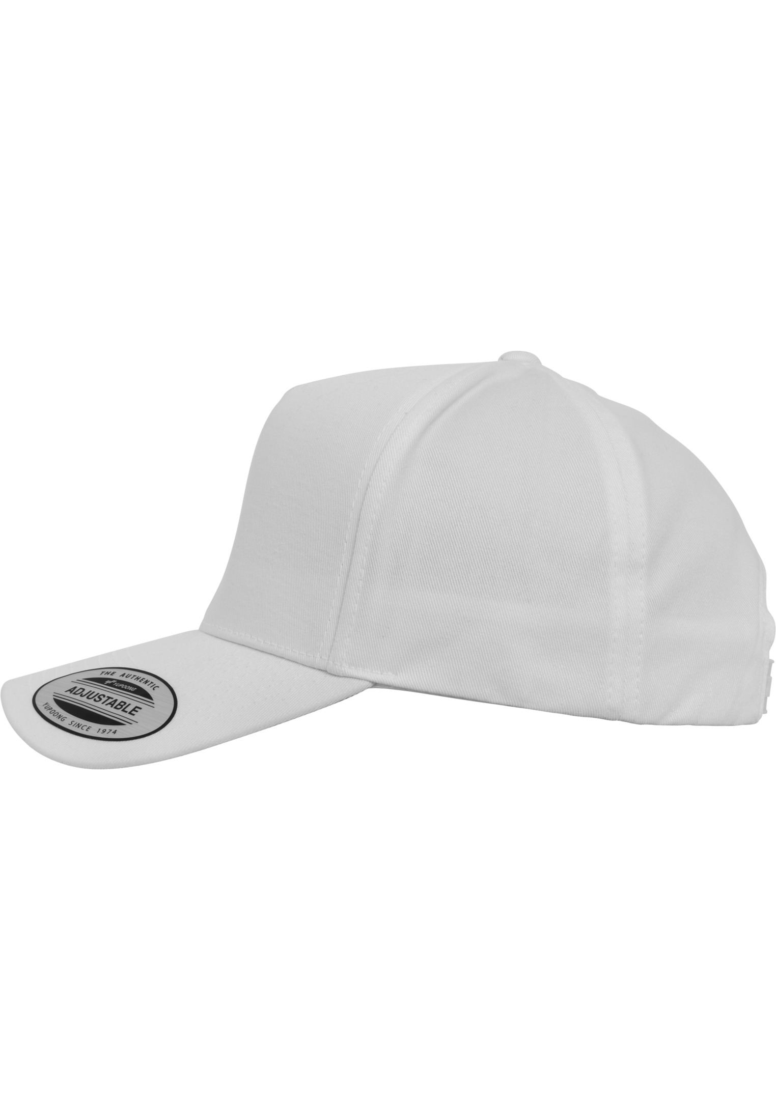 Snapback 5-Panel Curved Classic Snapback in Farbe white