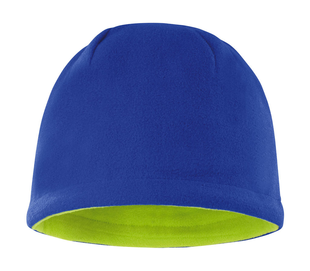  Reversible Fleece Skull Hat in Farbe Royal/Lime