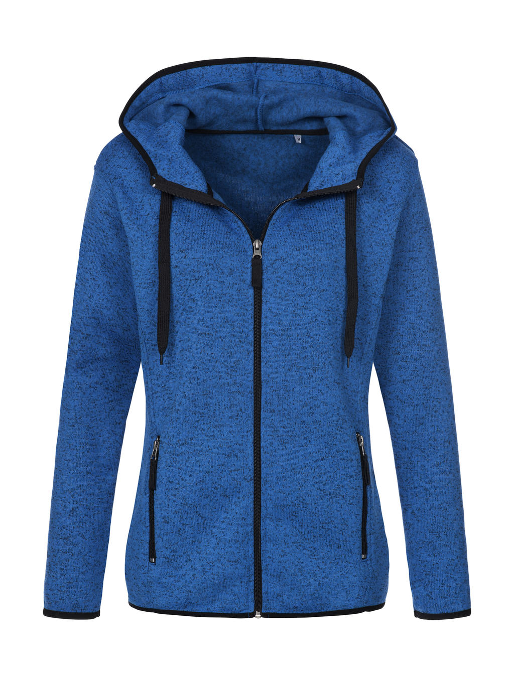  Knit Fleece Jacket Women in Farbe Blue Melange