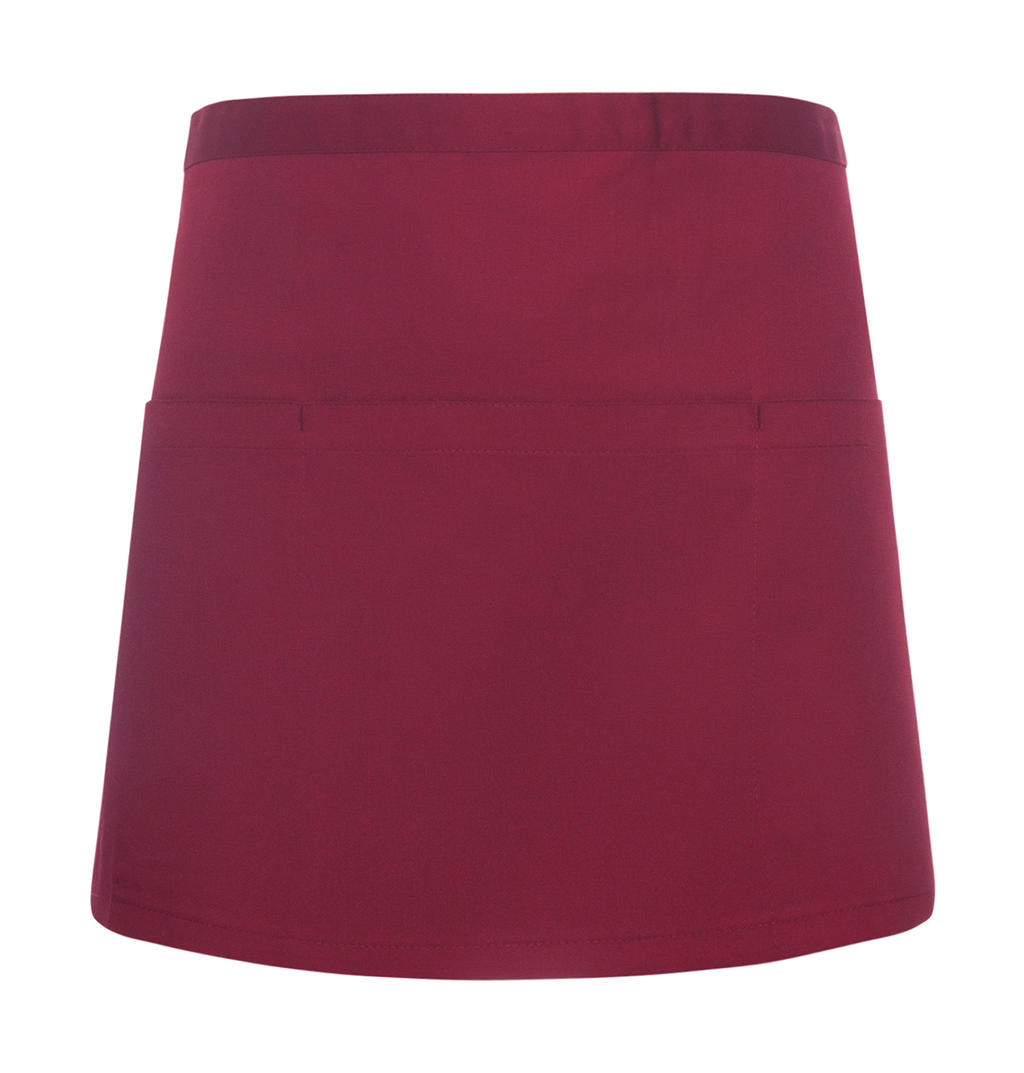  Waist Apron Basic with Pockets in Farbe Bordeaux
