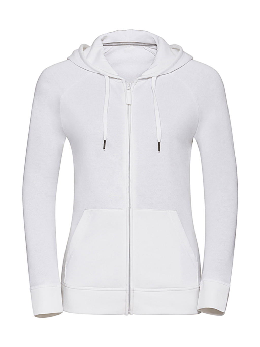  Ladies HD Zipped Hood Sweat in Farbe White