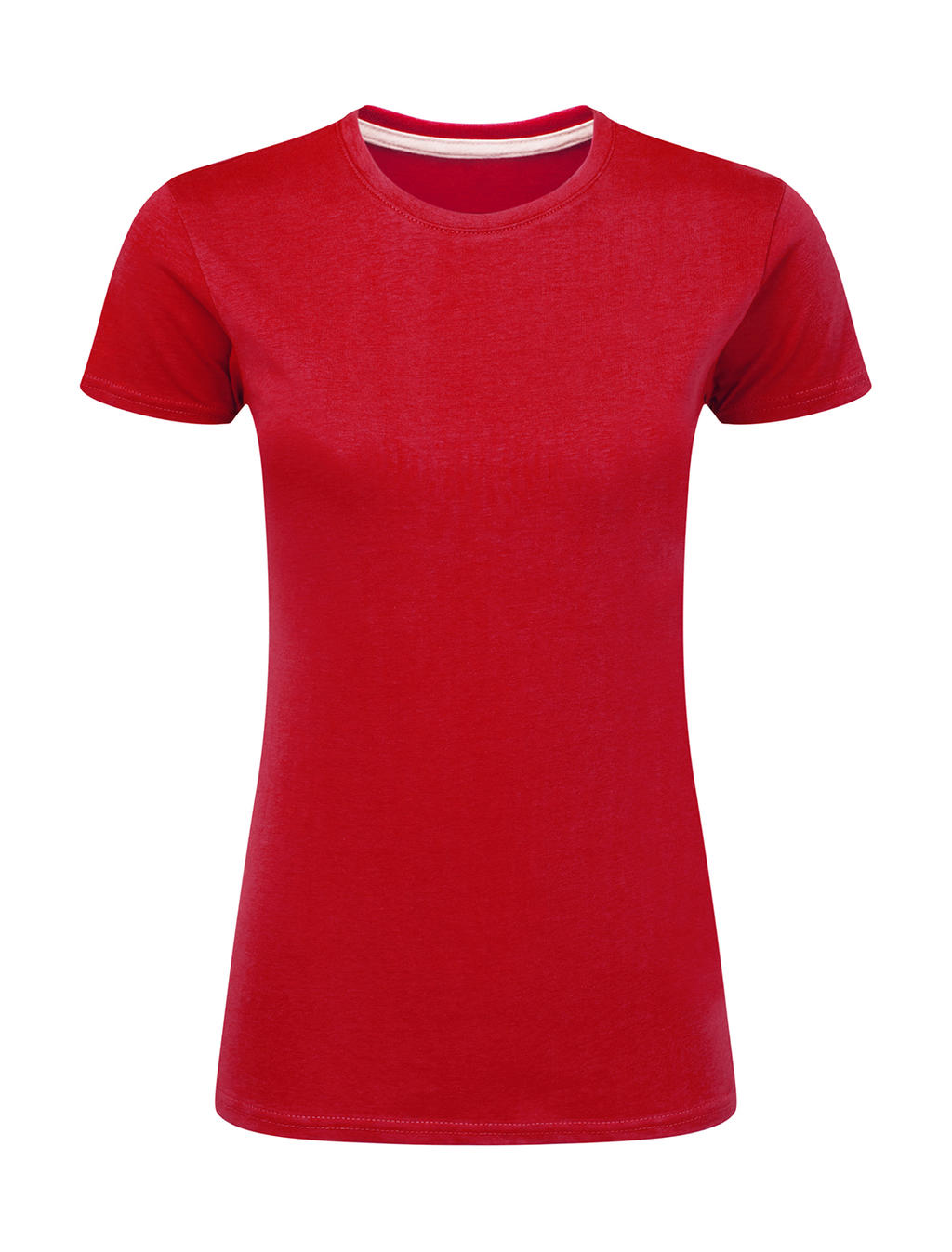  Ladies Perfect Print Tagless Tee in Farbe Red