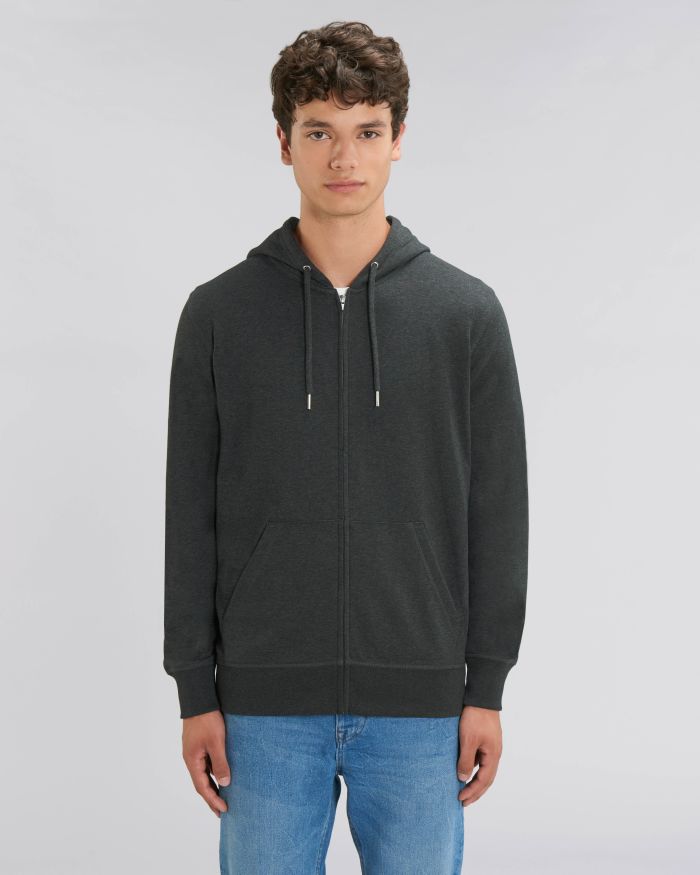 Zip-thru sweatshirts Connector in Farbe Dark Heather Grey