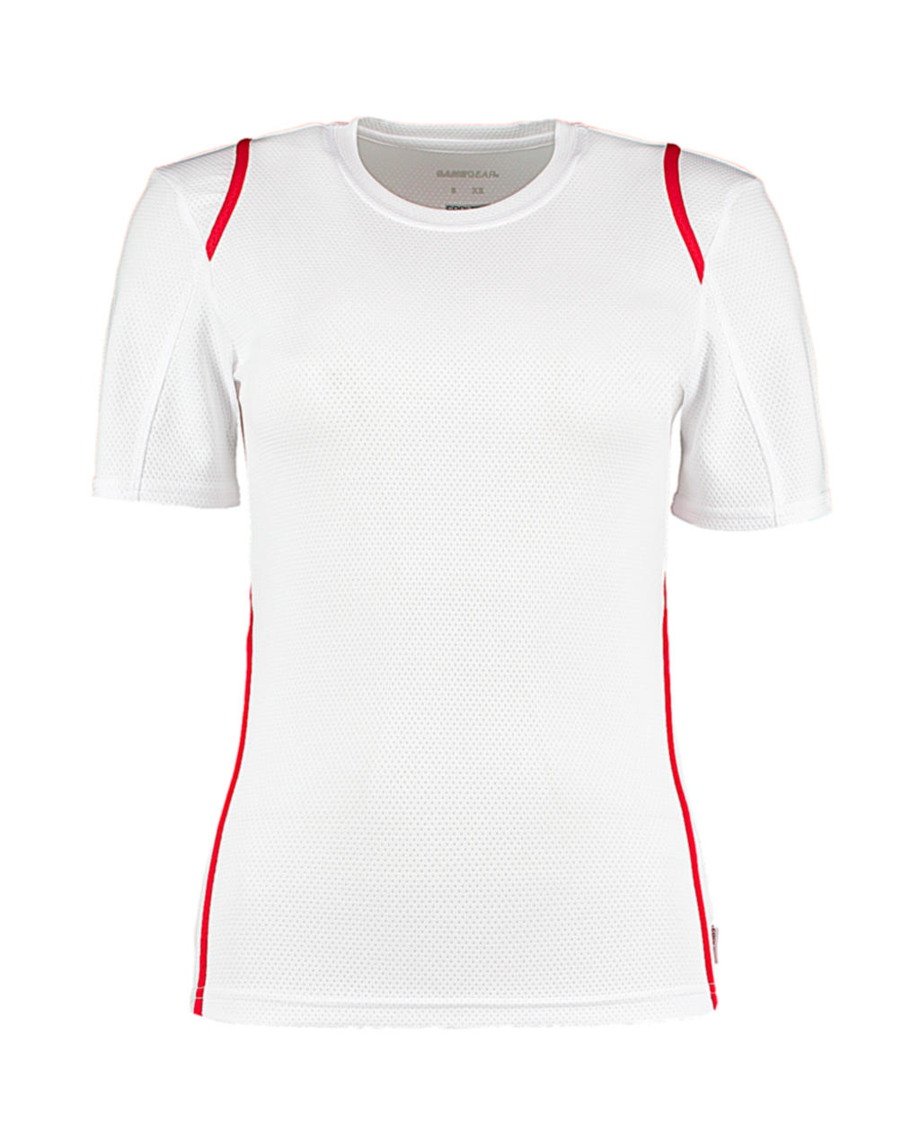  Womens Regular Fit Cooltex? Contrast Tee in Farbe White/Red