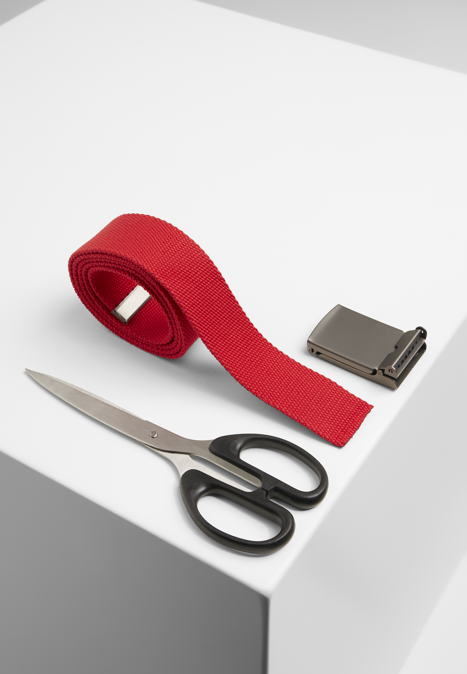 G?rtel Canvas Belts in Farbe red