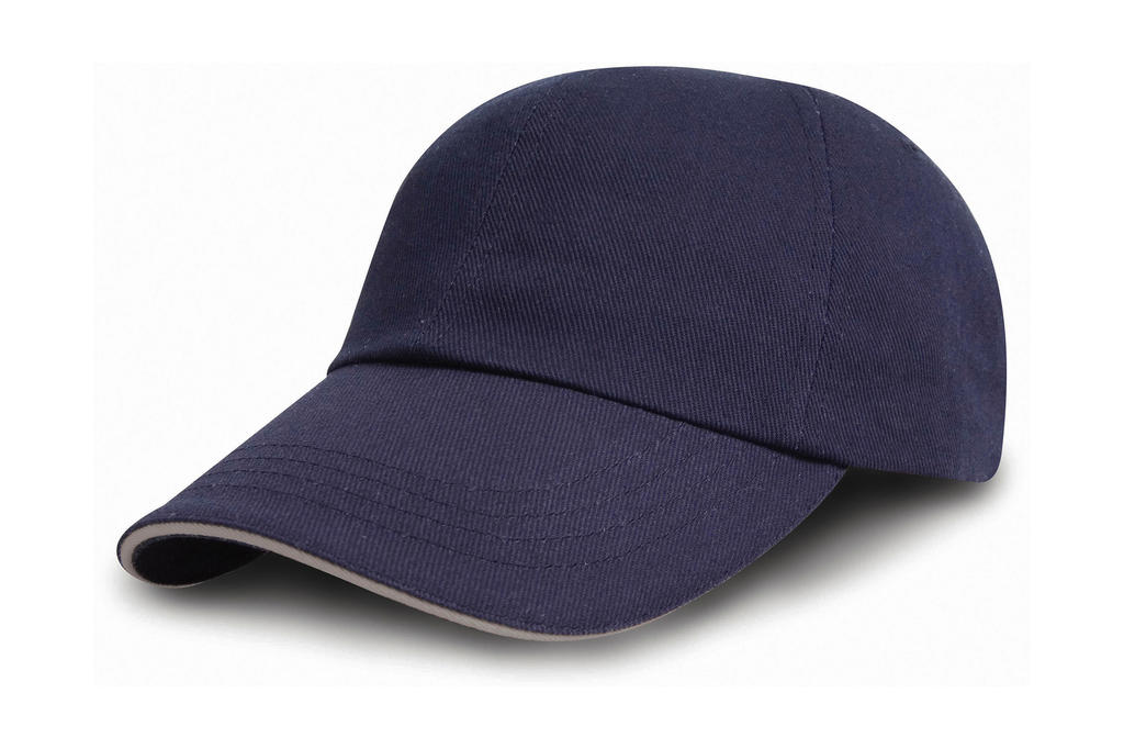  Brushed Cotton Drill Cap in Farbe Navy/Putty
