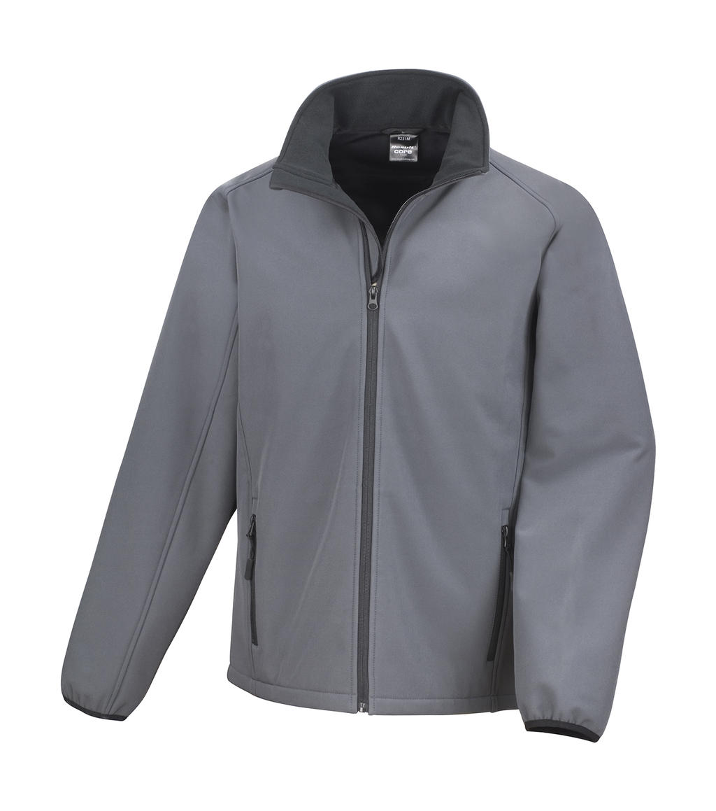  Printable Softshell Jacket in Farbe Charcoal/Black