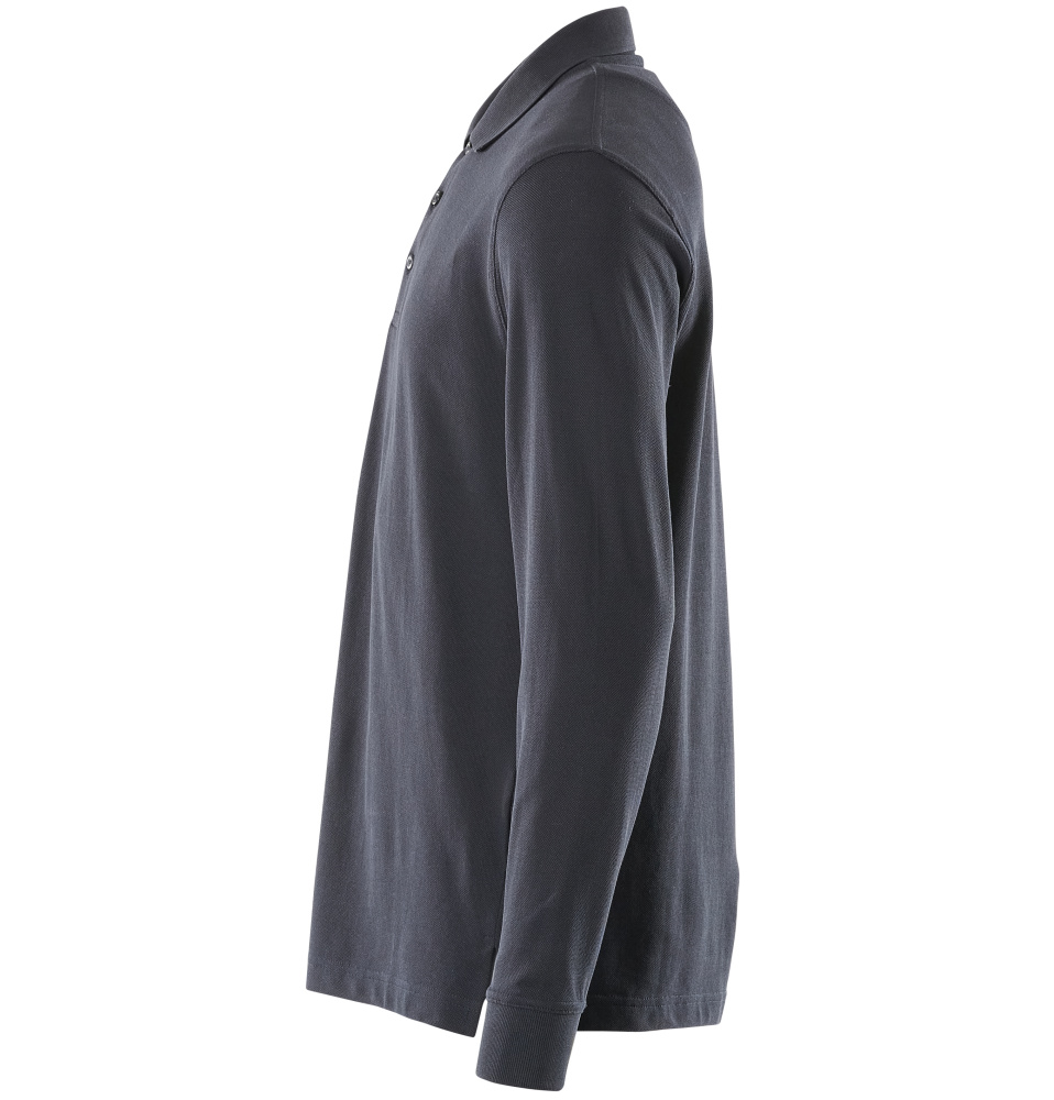 Polo-Shirt, Langarm CROSSOVER Polo-Shirt, Langarm in Farbe Graphitblau