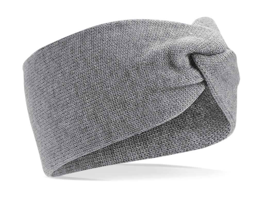  Twist Knit Headband in Farbe Grey Marl