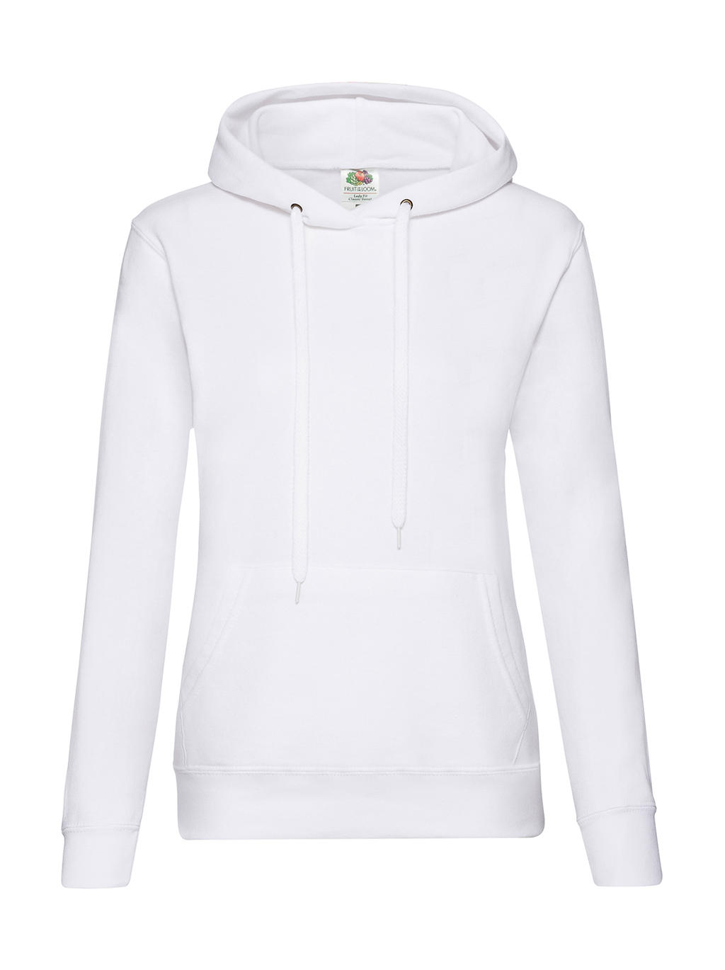  Ladies Classic Hooded Sweat in Farbe White