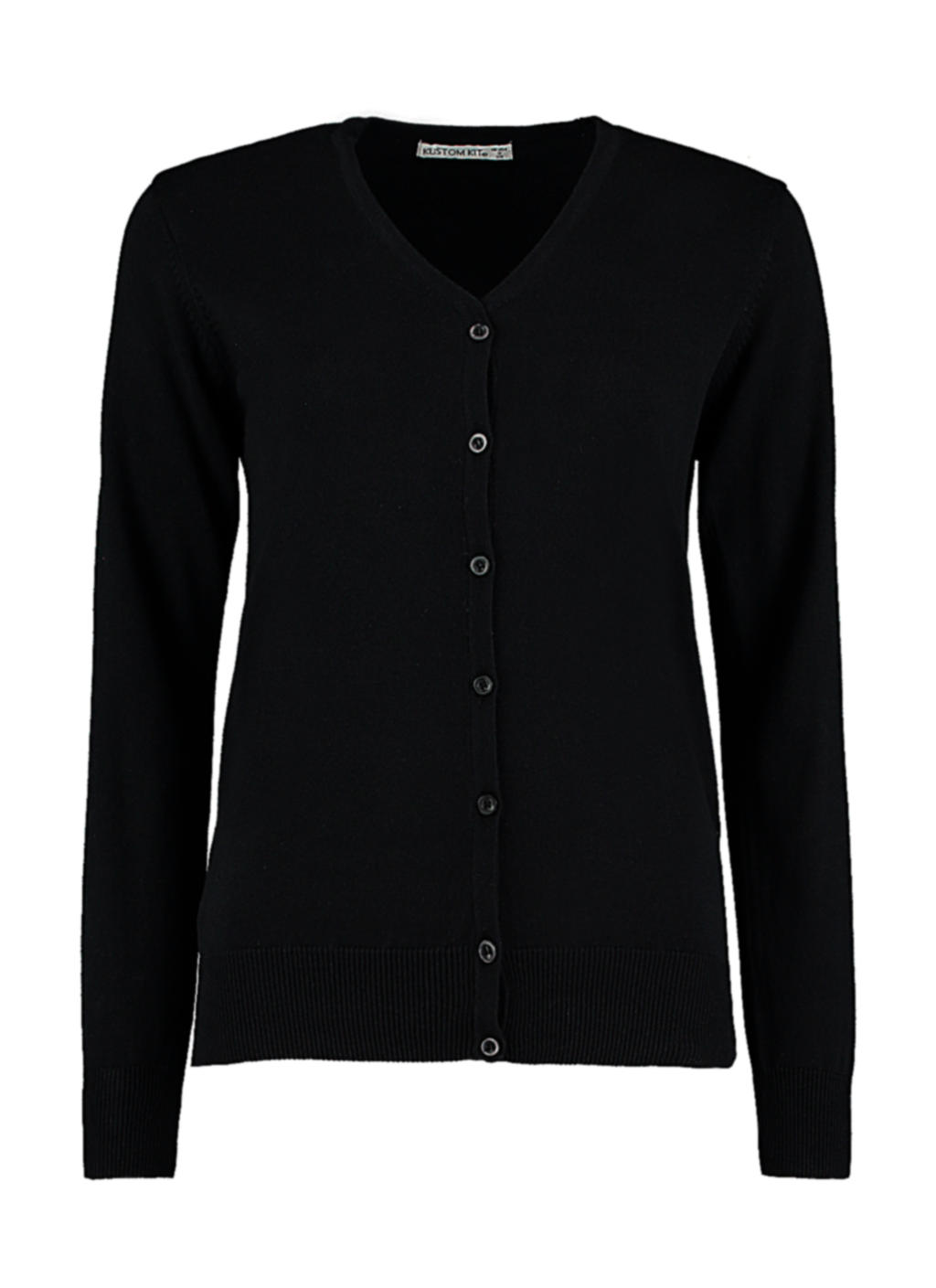  Womens Classic Fit Arundel V Neck Cardigan in Farbe Black