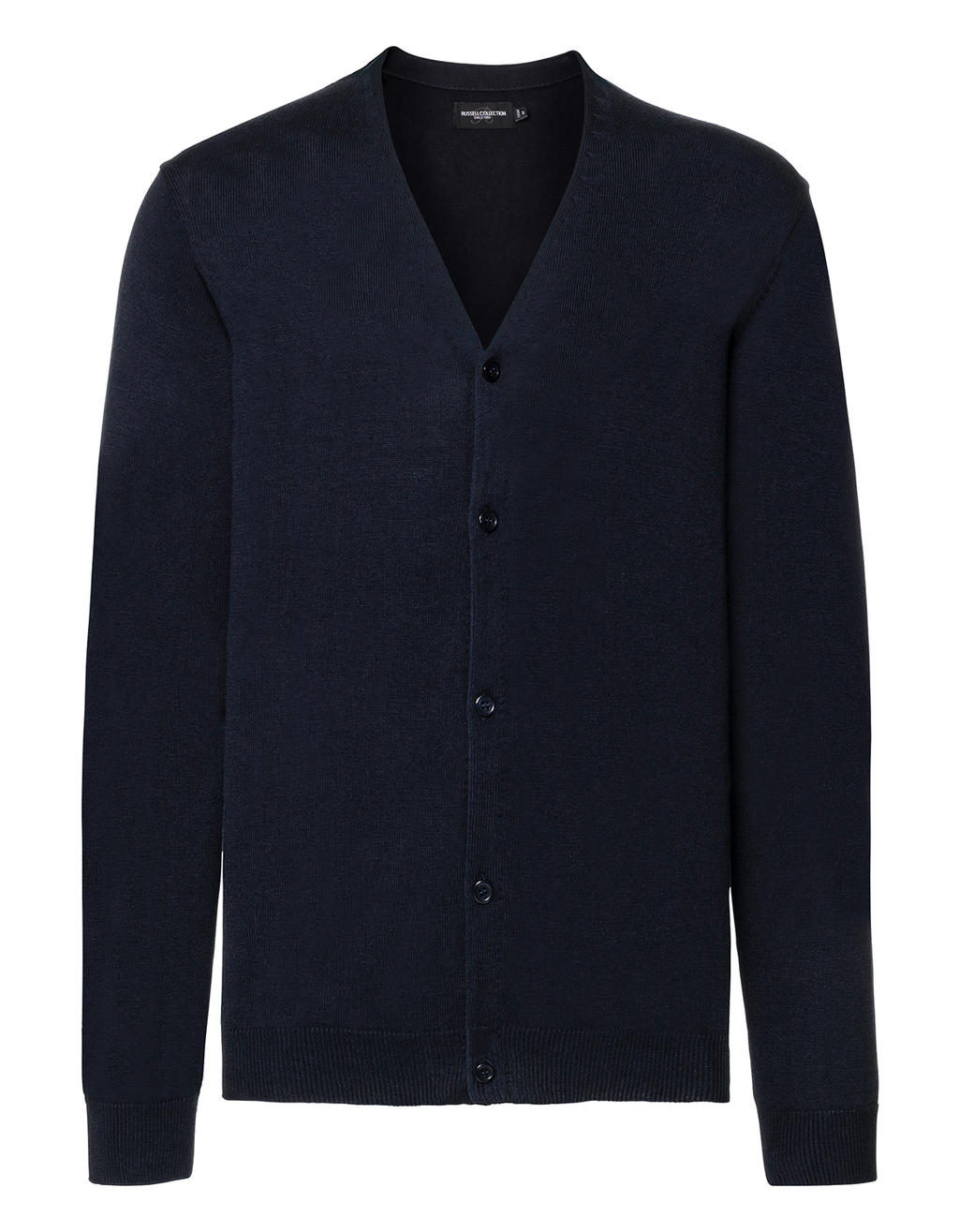  Mens V-Neck Knitted Cardigan in Farbe French Navy