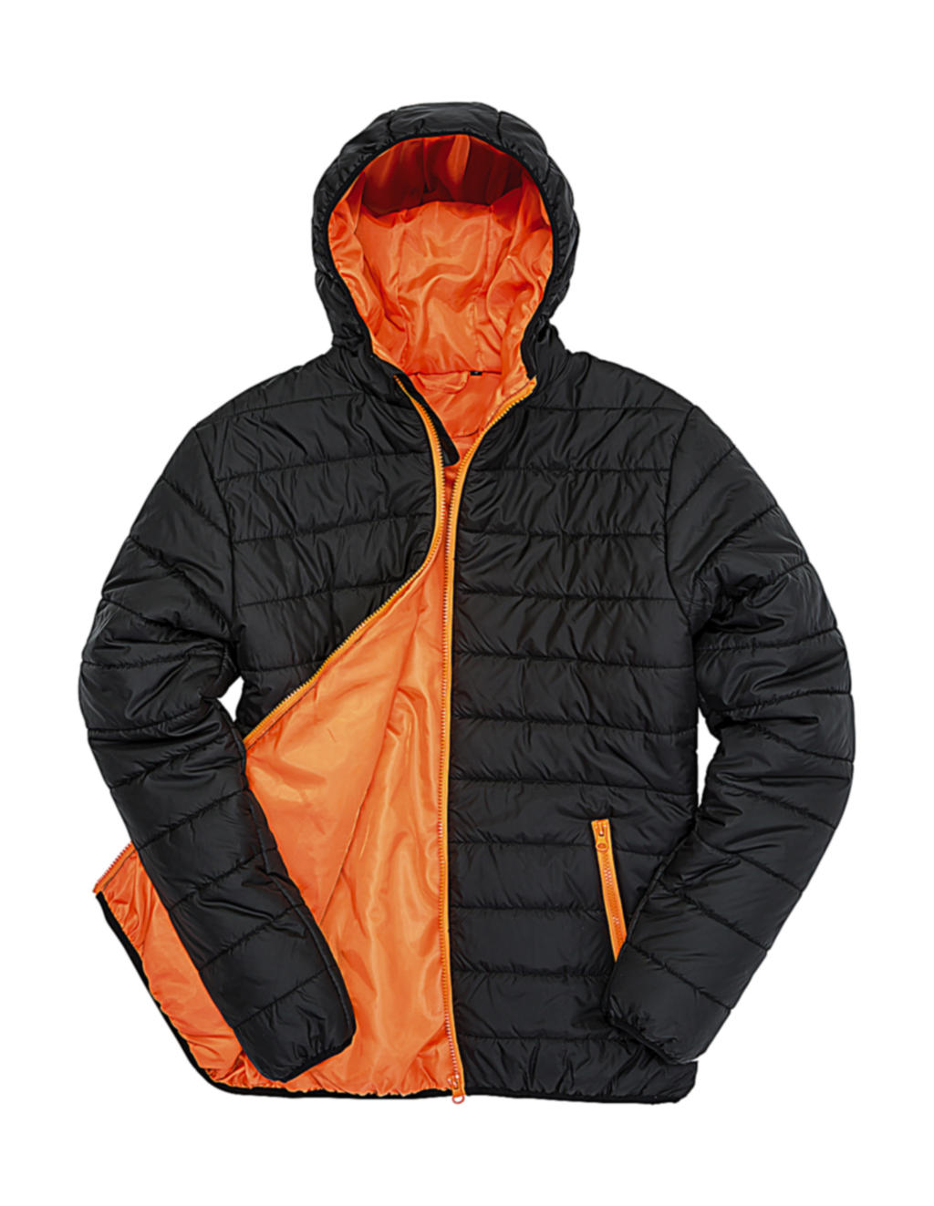  Soft Padded Jacket in Farbe Black/Orange