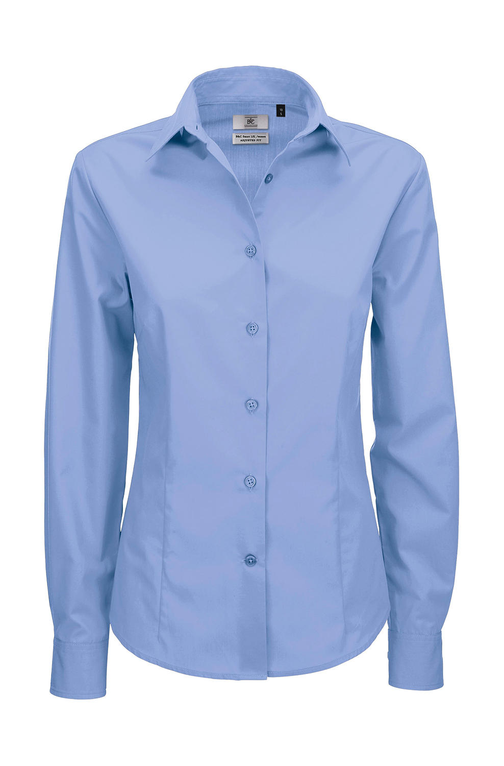  Smart LSL/women Poplin Shirt in Farbe Business Blue
