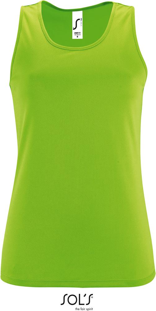 T-Shirt Sporty Tt Women Damen Racerback Sport Tank Top in Farbe neon green