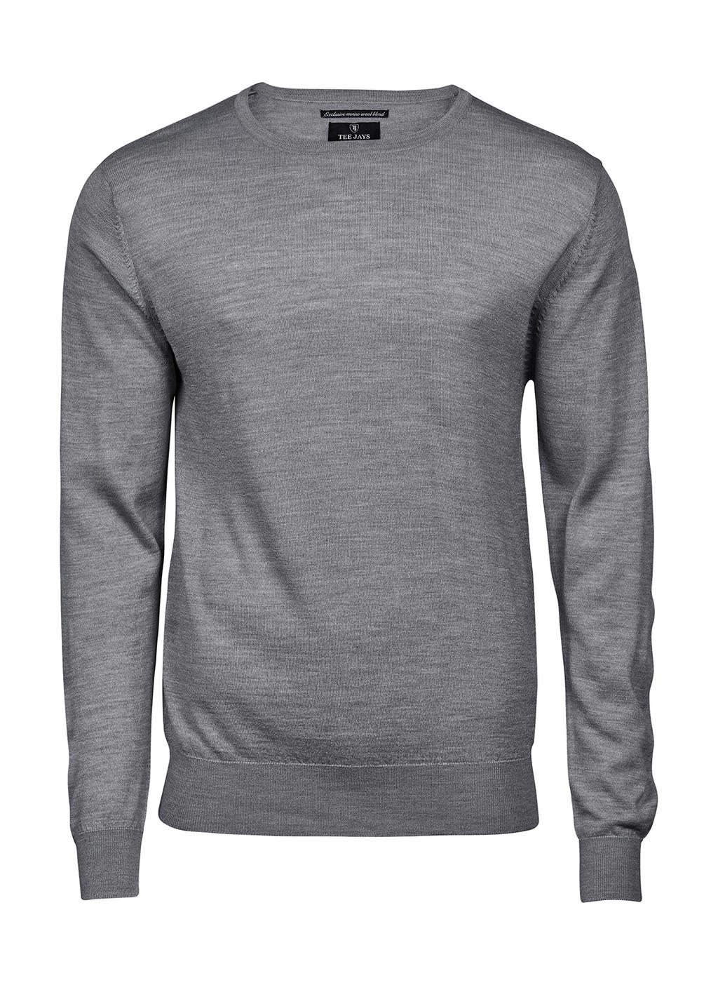  Mens Crew Neck Sweater in Farbe Light Grey