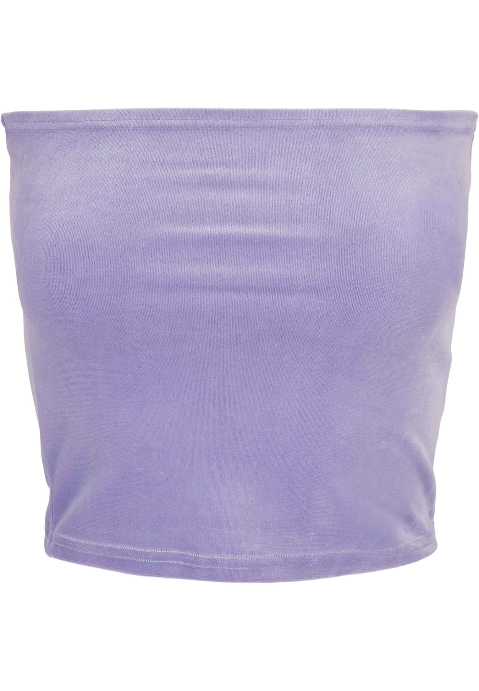 Tops & Tanks Ladies Short Velvet Tube Top in Farbe lavender