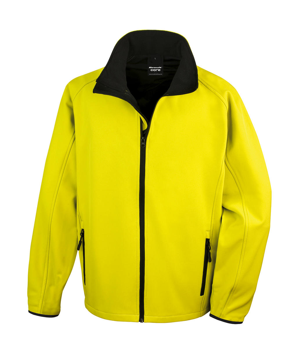  Printable Softshell Jacket in Farbe Yellow/Black