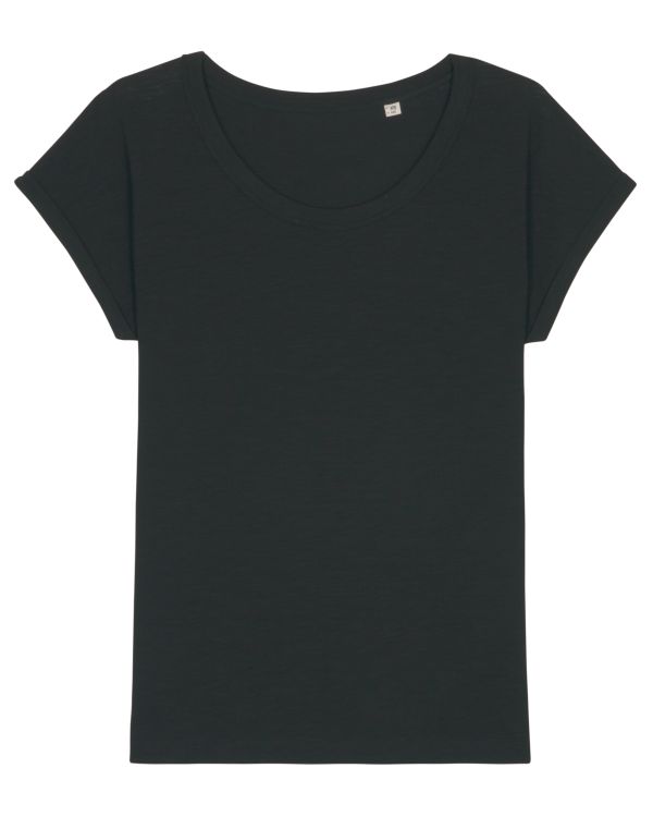 T-Shirt Stella Rounder Slub in Farbe Black