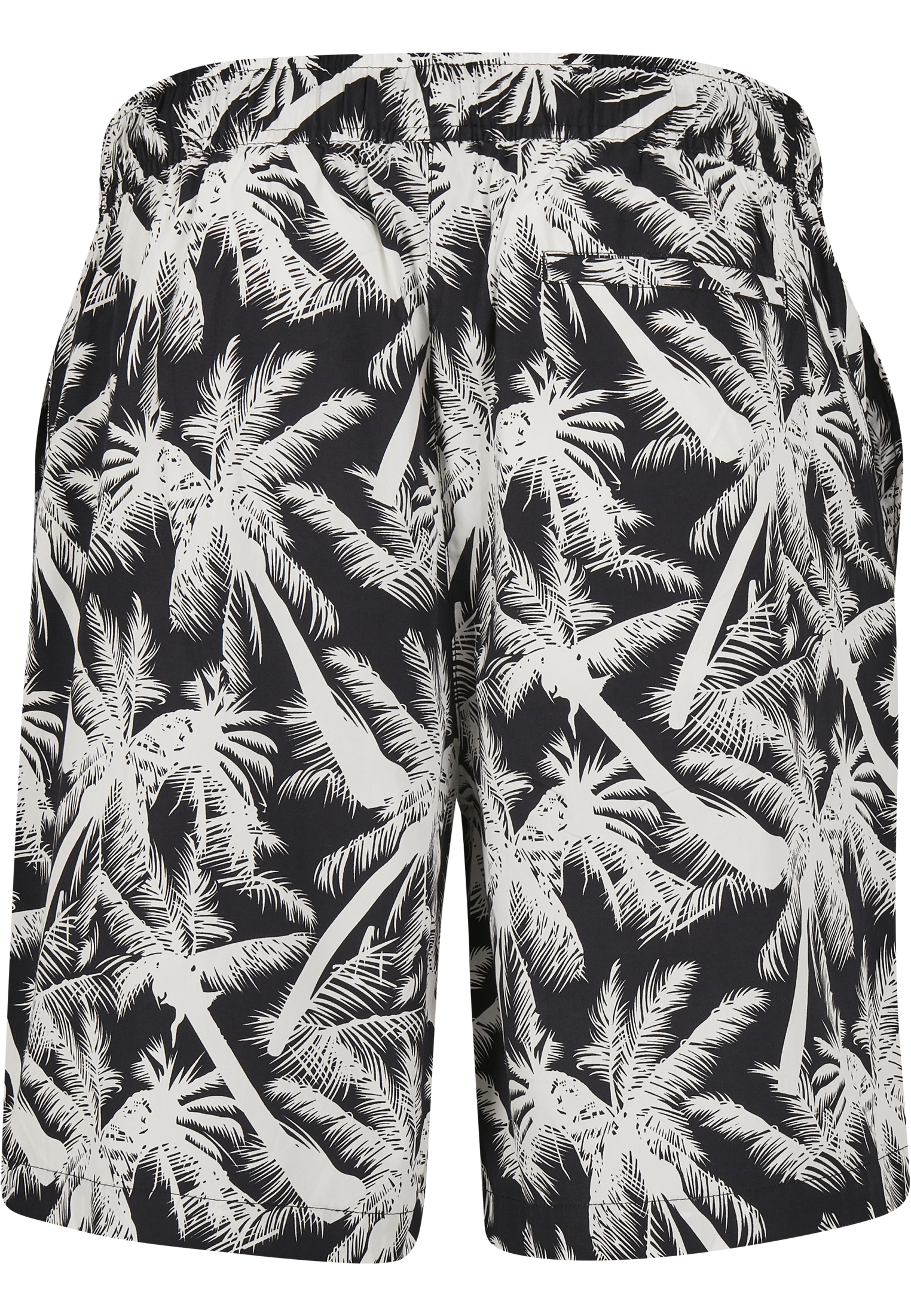 Plus Size Pattern Resort Shorts in Farbe palm/white