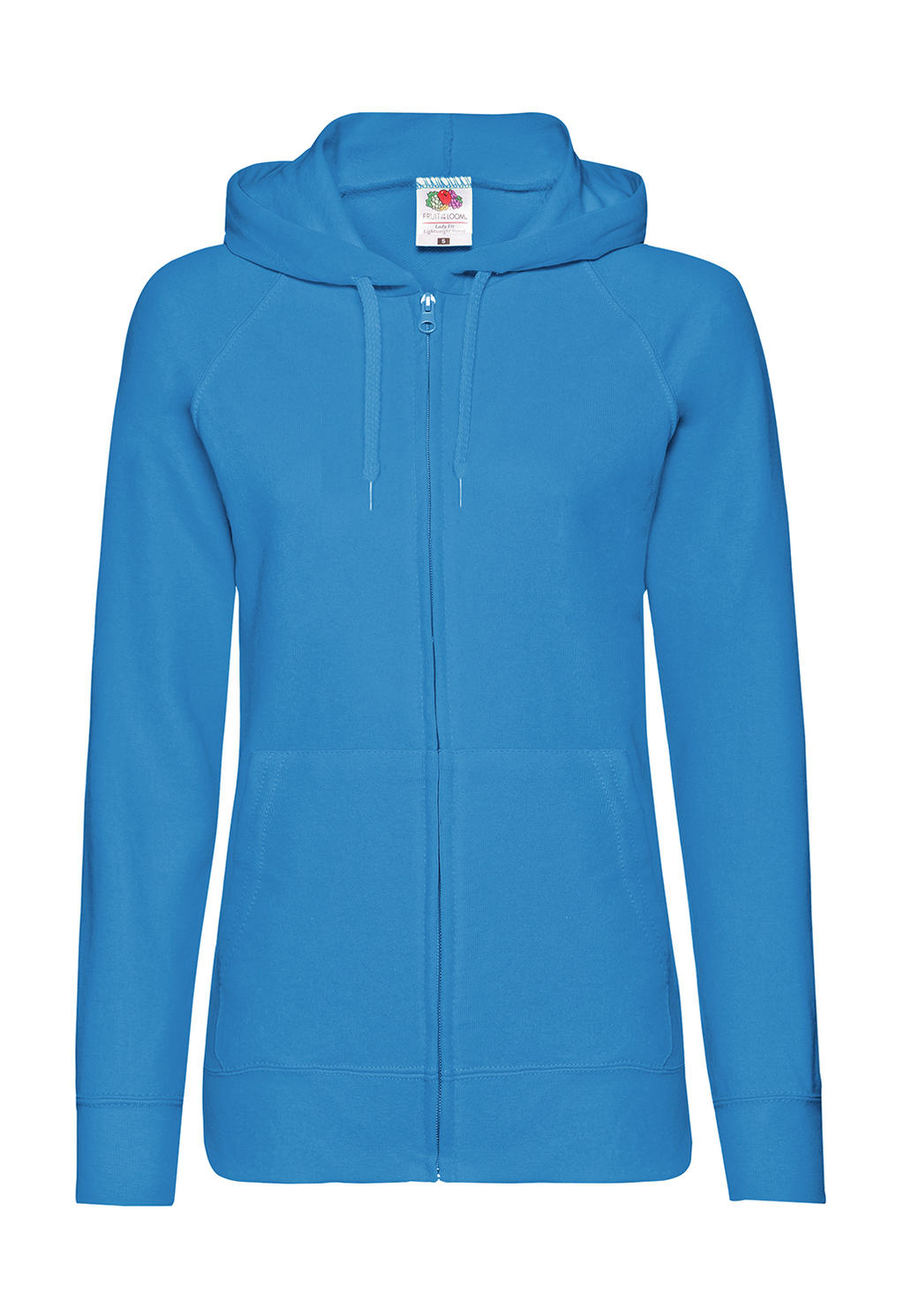  Ladies Lightweight Hooded Sweat Jacket in Farbe Azure Blue