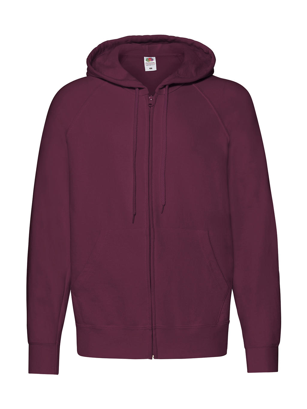  Lightweight Hooded Sweat Jacket in Farbe Burgundy