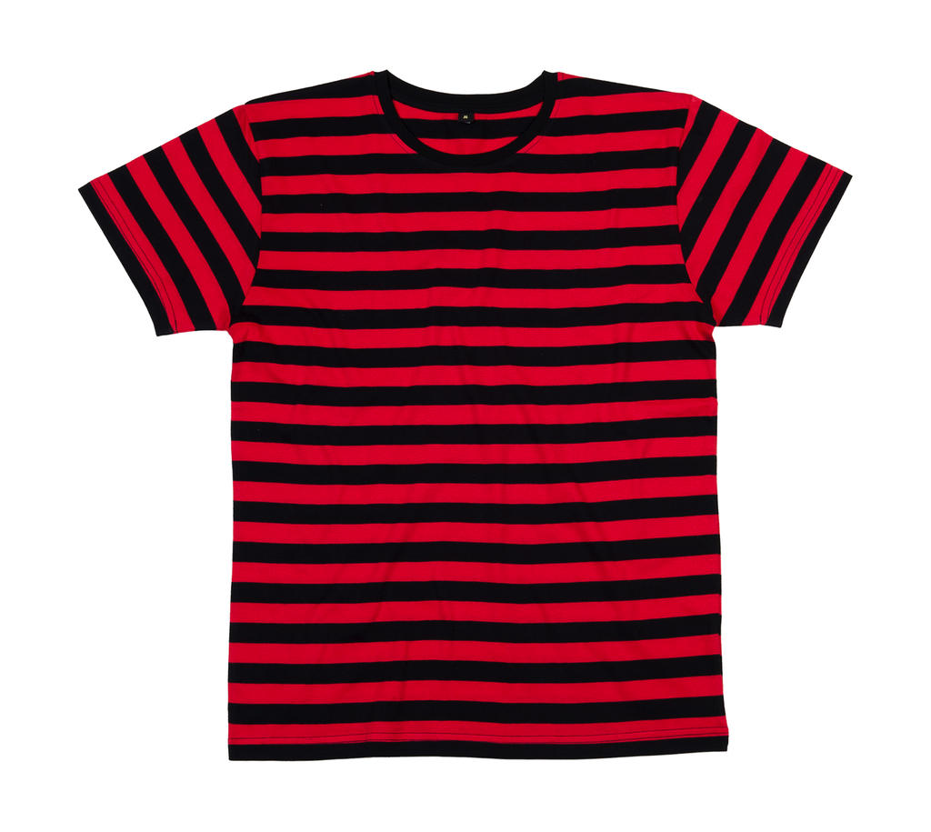  Mens Stripy T in Farbe Black/Red