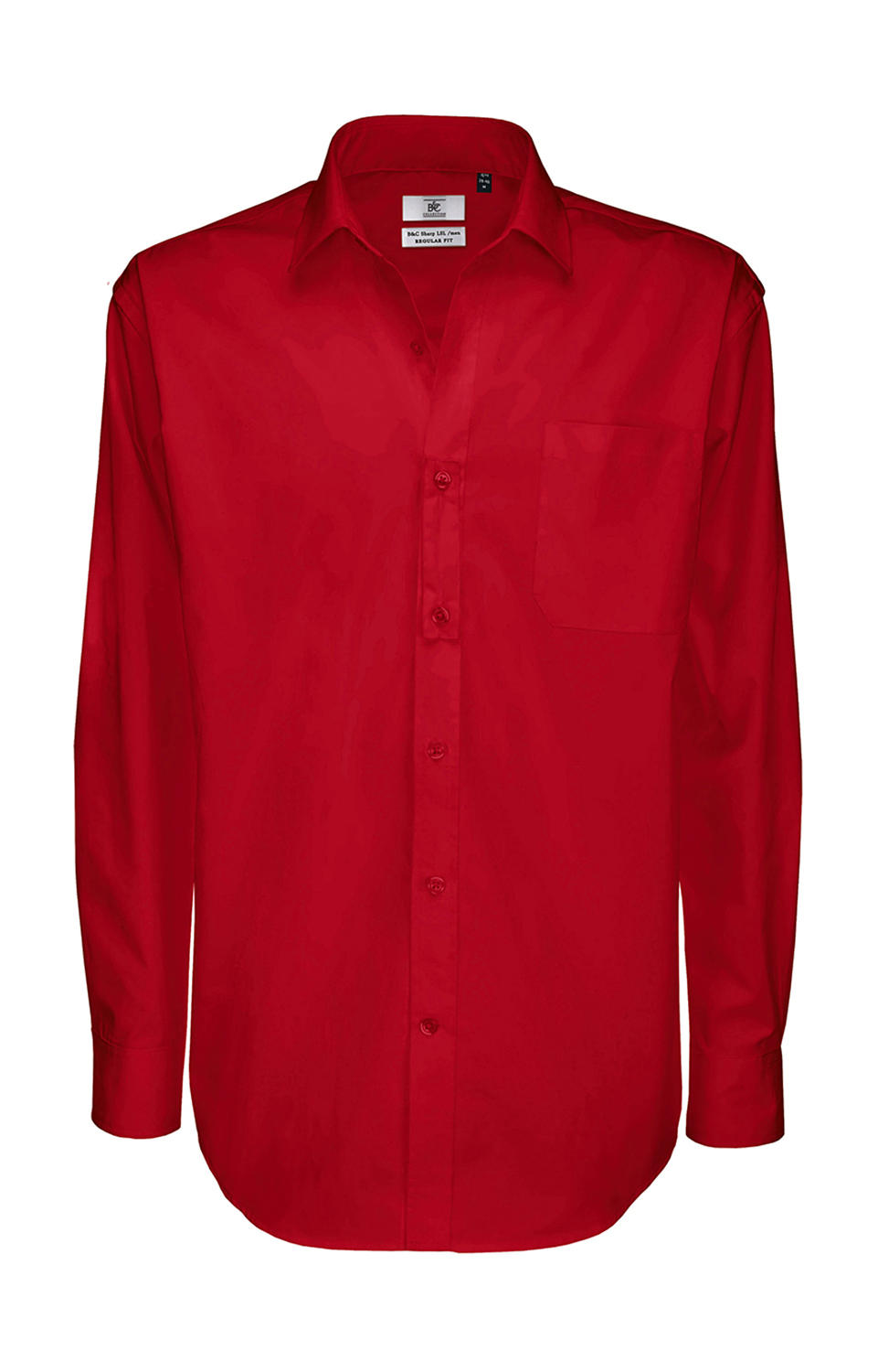  Sharp LSL/men Twill Shirt  in Farbe Deep Red