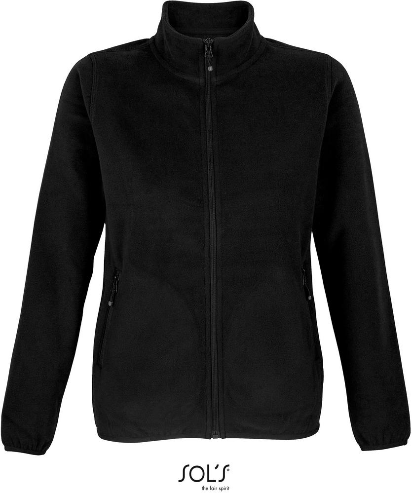 Fleece Factor Women Damen Microfleece Rv-Jacke in Farbe black