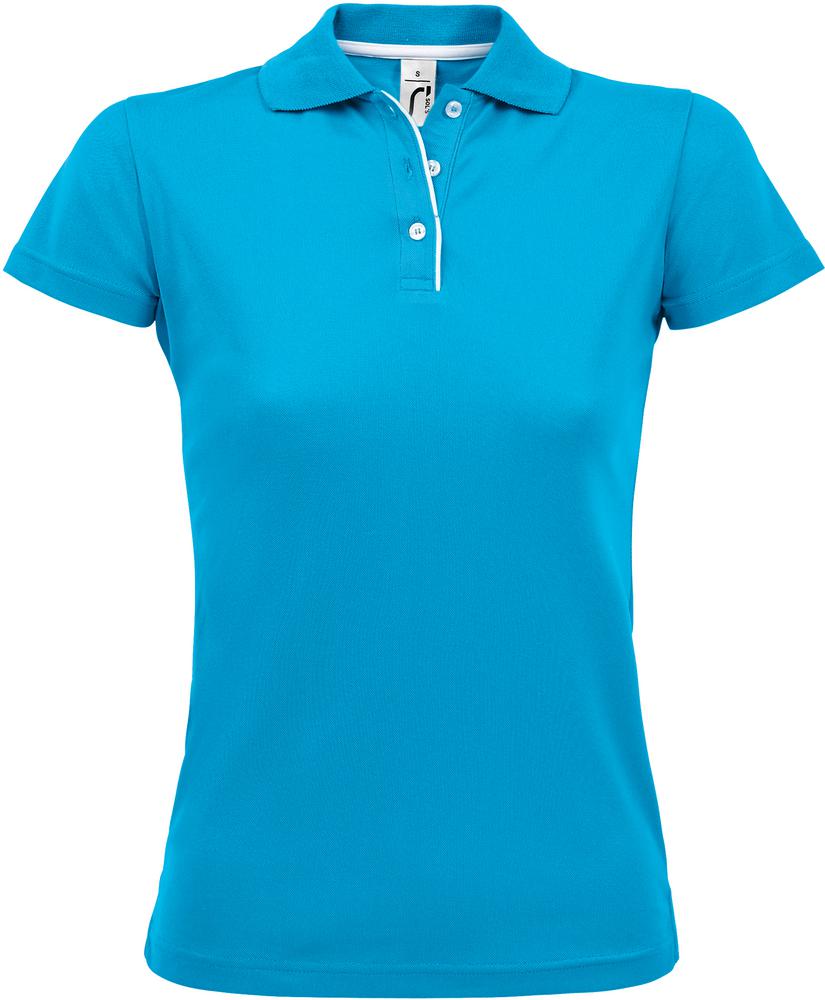 Poloshirt Performer Women Damen Sport Poloshirt Kurzarm in Farbe aqua