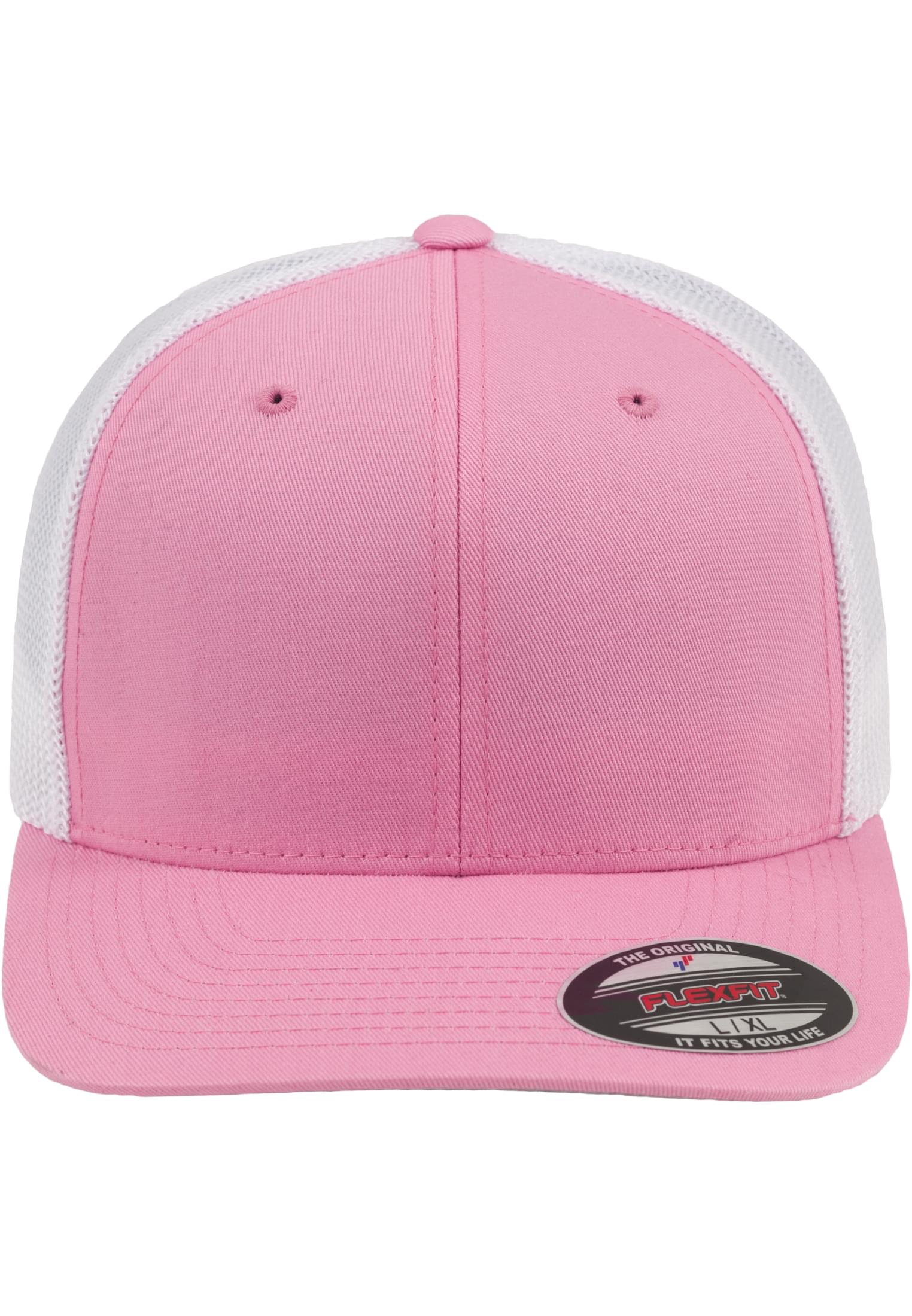  Mesh Trucker 2-Tone Cap in Farbe pink/wht
