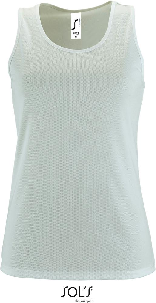 T-Shirt Sporty Tt Women Damen Racerback Sport Tank Top in Farbe white
