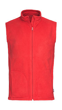  Fleece Vest in Farbe Scarlet Red