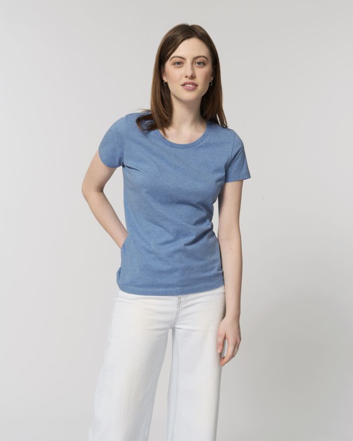 T-Shirt Stella Expresser in Farbe Mid Heather Blue