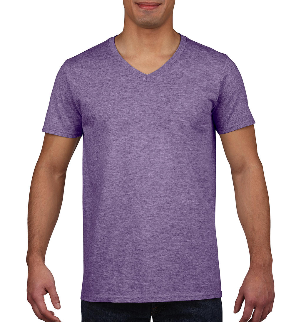  Gildan Mens Softstyle? V-Neck T-Shirt in Farbe Heather Purple