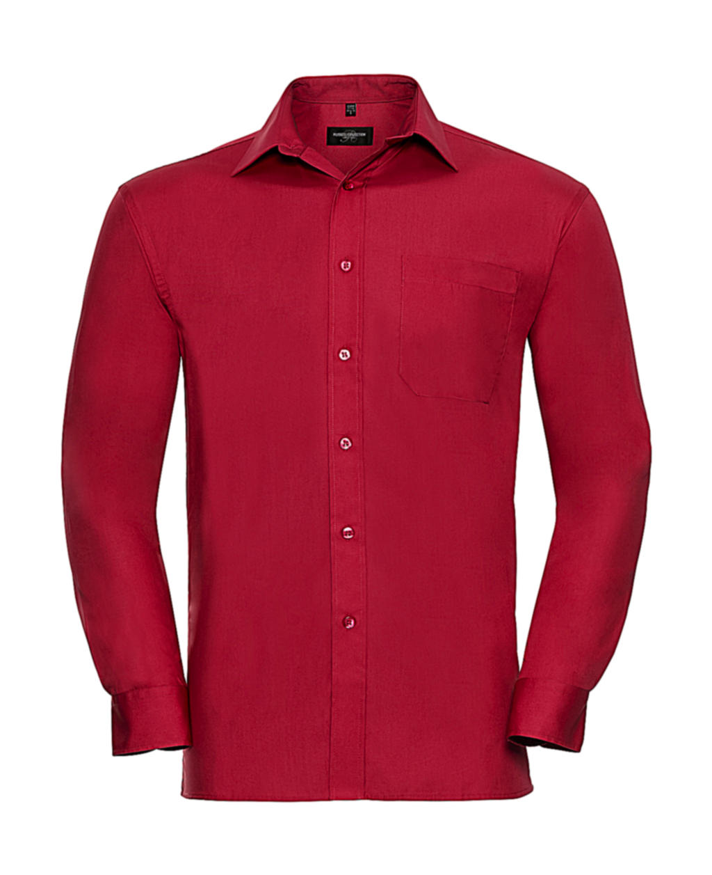  Cotton Poplin Shirt LS in Farbe Classic Red