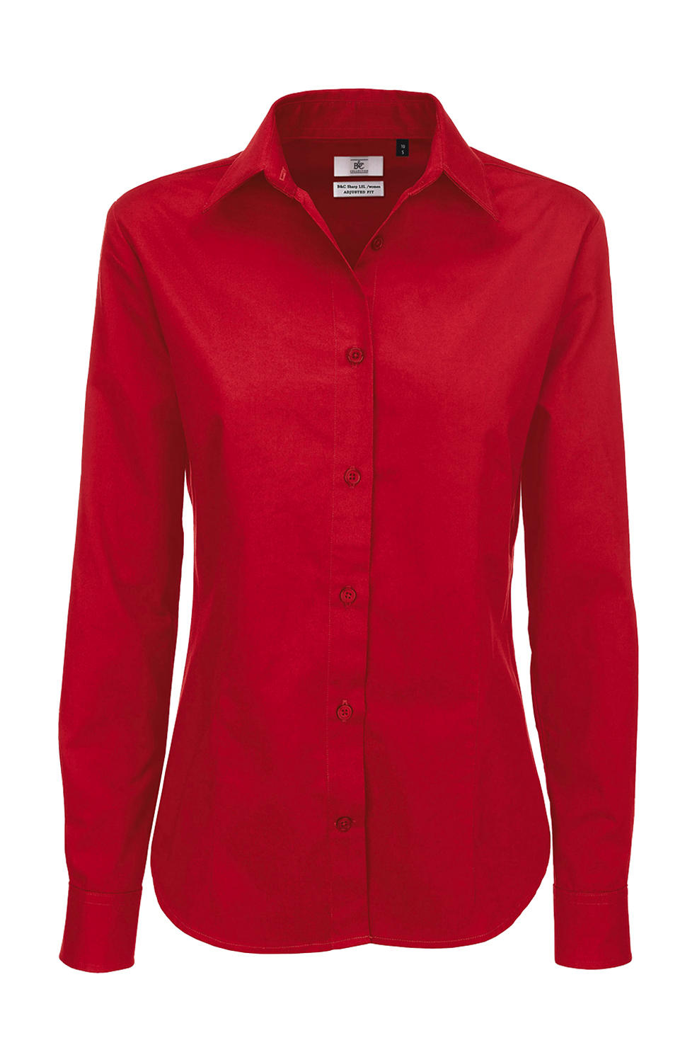  Sharp LSL/women Twill Shirt in Farbe Deep Red
