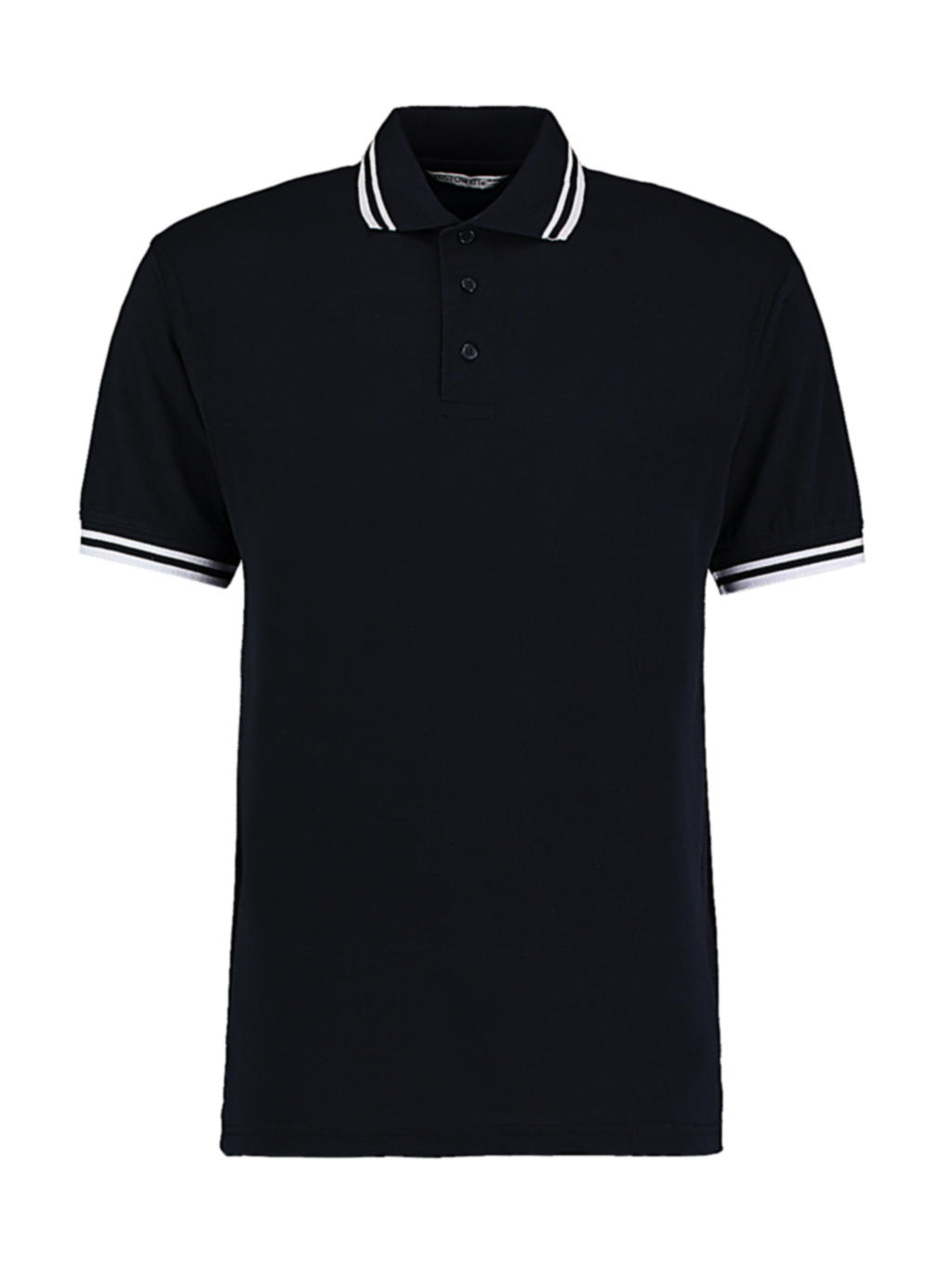  Classic Fit Tipped Collar Polo in Farbe Navy/White