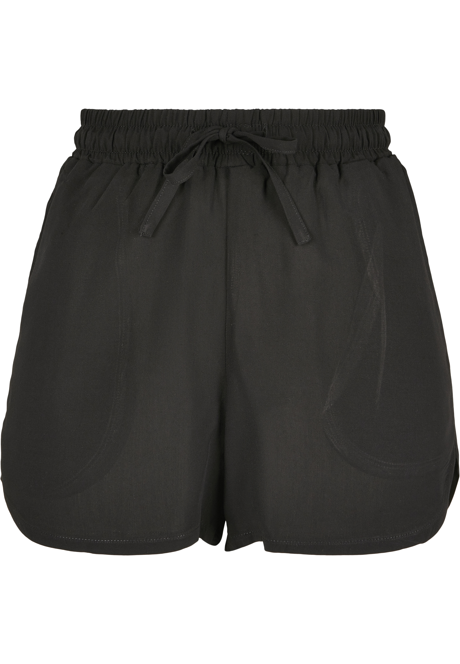 Curvy Ladies Viscose Resort Shorts in Farbe black