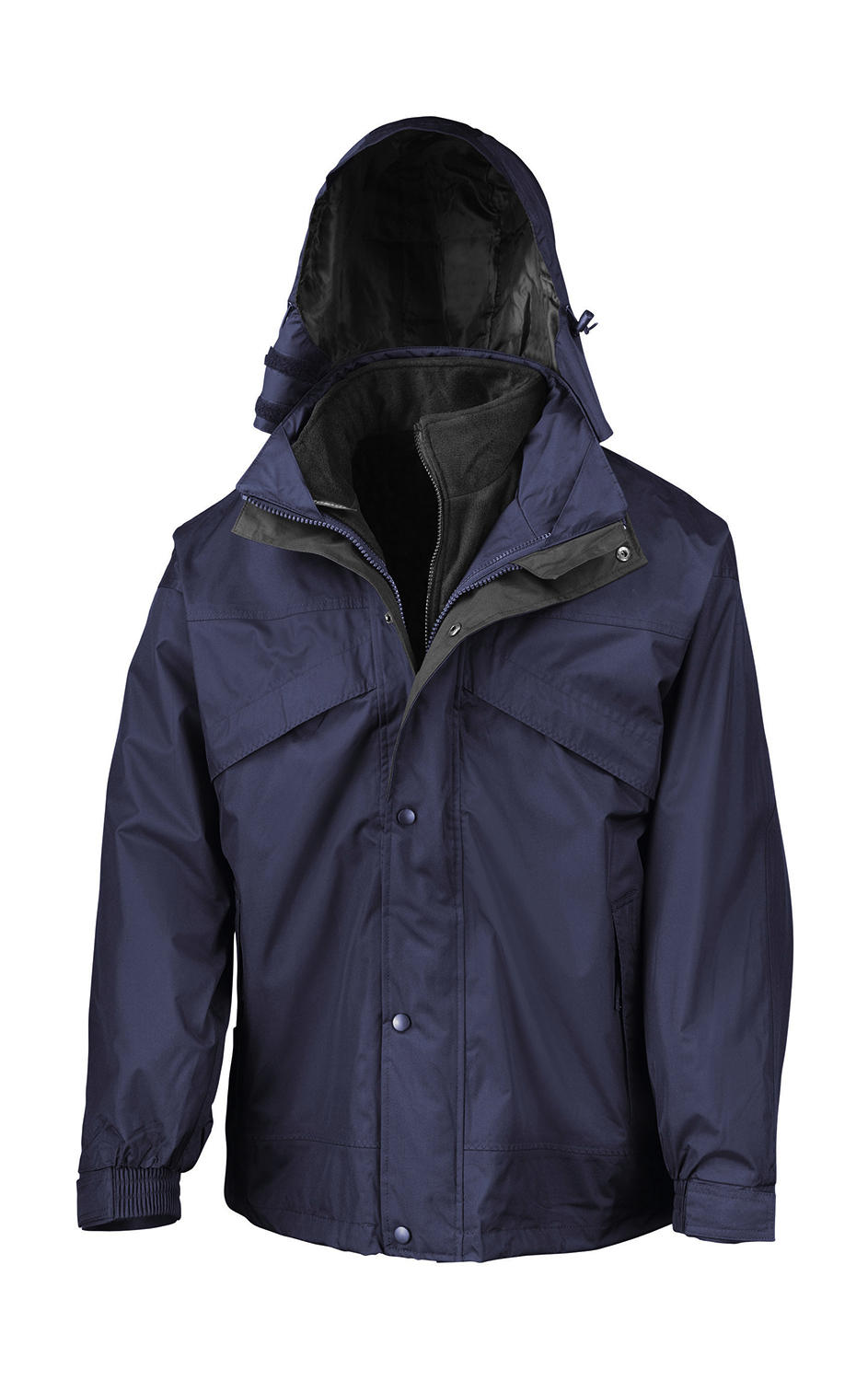  3-in-1 Jacket with Fleece in Farbe Navy