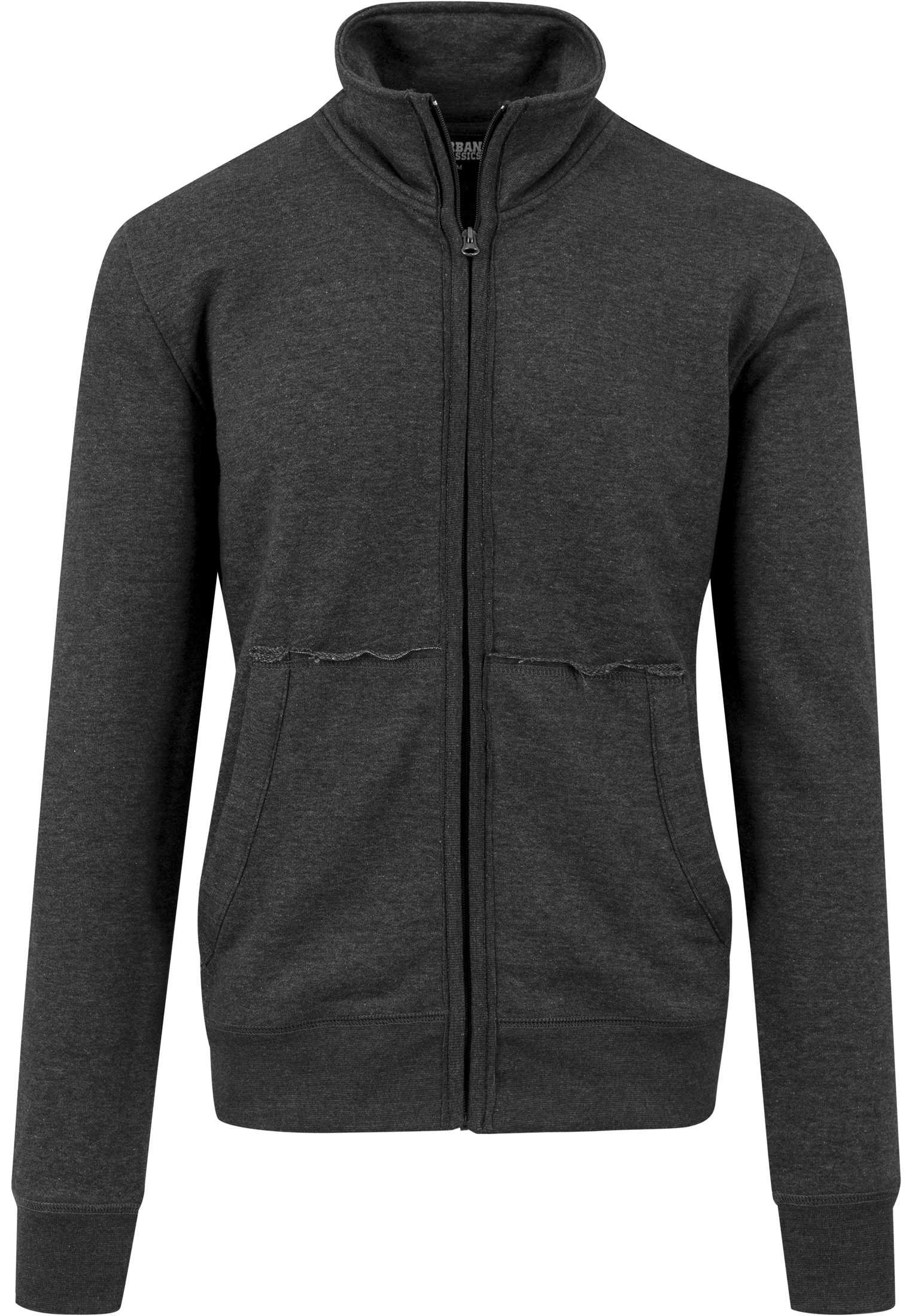 Leichte Jacken Loose Terry Zip Jacket in Farbe charcoal