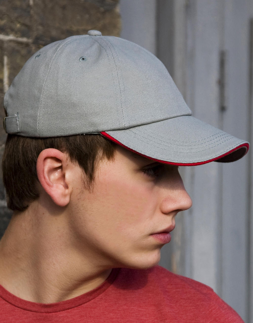  Brushed Cotton Sandwich Cap in Farbe Natural/Navy