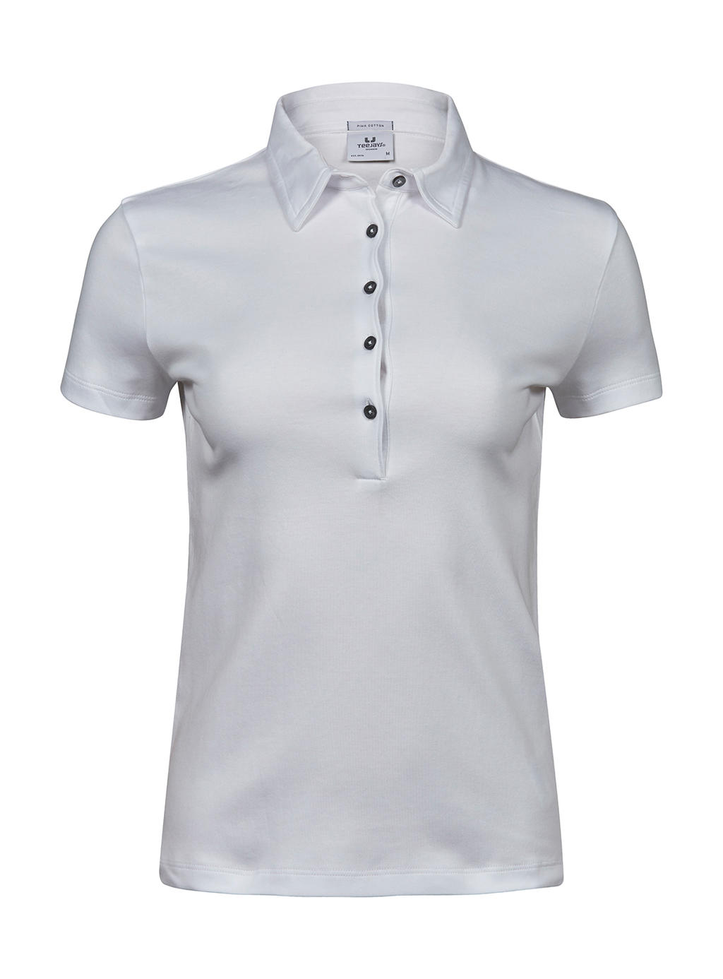  Ladies Pima Cotton Polo in Farbe White