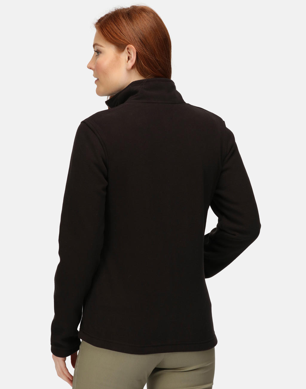  Womens Honestly Made Recycled Full Zip Fleece in Farbe Black