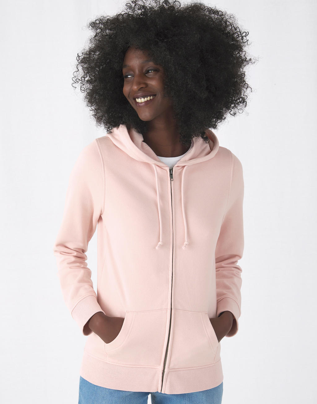  Organic Inspire Zipped Hood /women_? in Farbe White