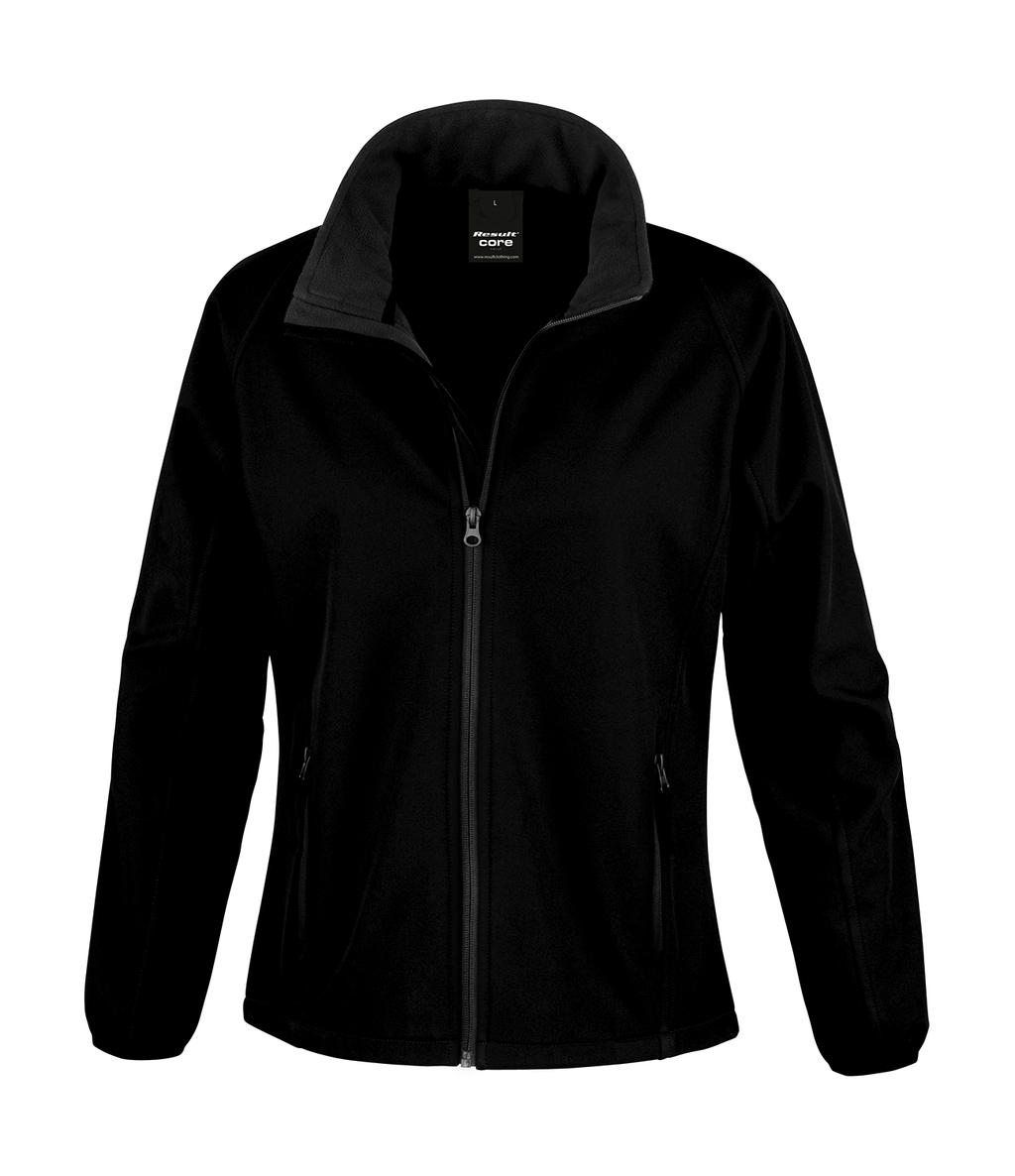  Ladies Printable Softshell Jacket in Farbe Black/Black
