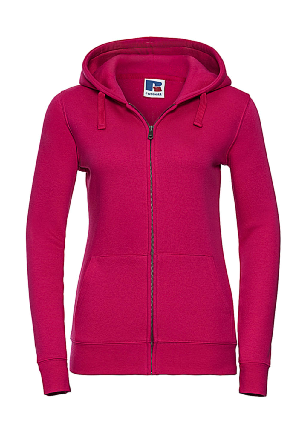  Ladies Authentic Zipped Hood in Farbe Fuchsia
