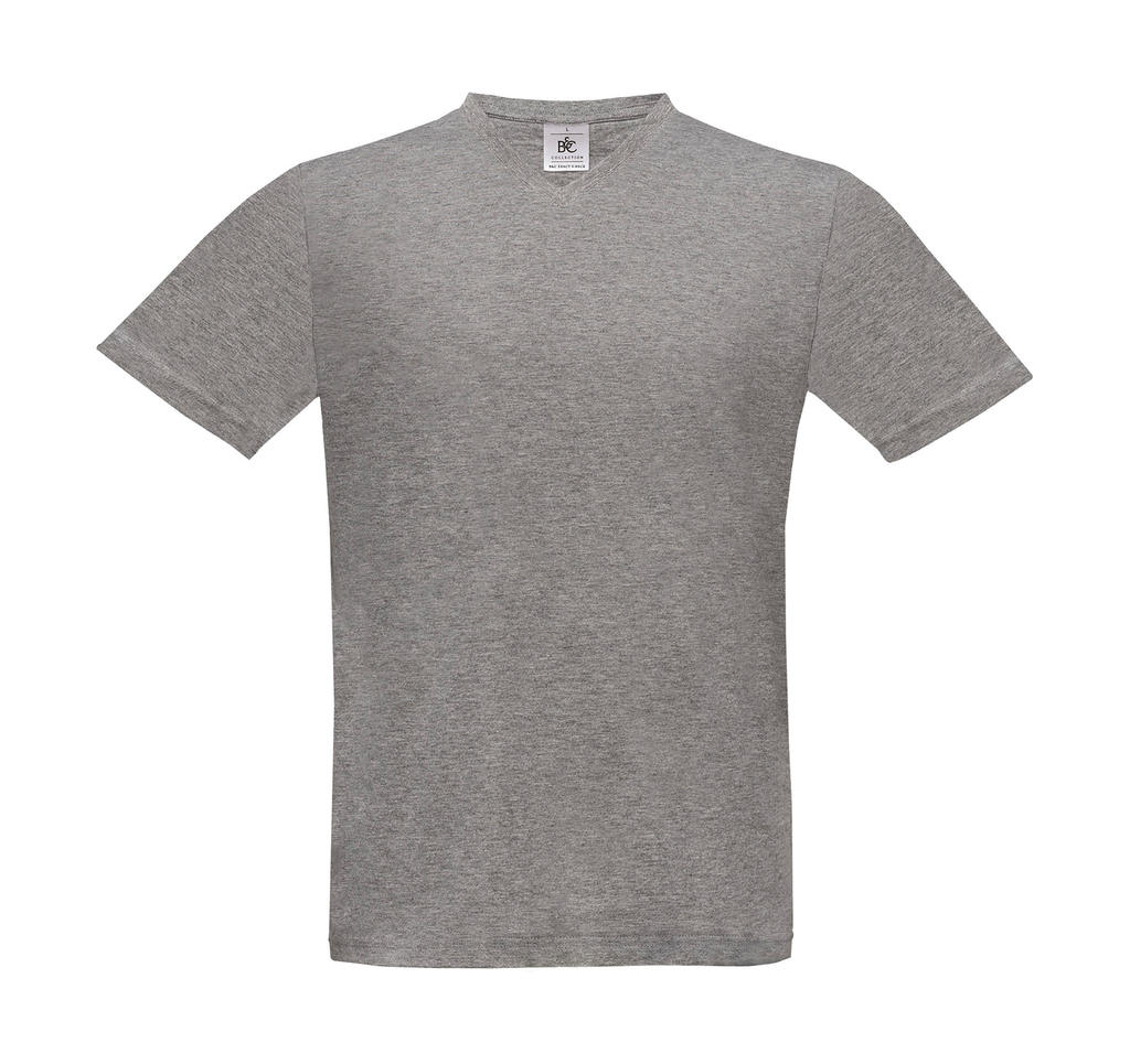  Exact V-neck T-Shirt in Farbe Sport Grey