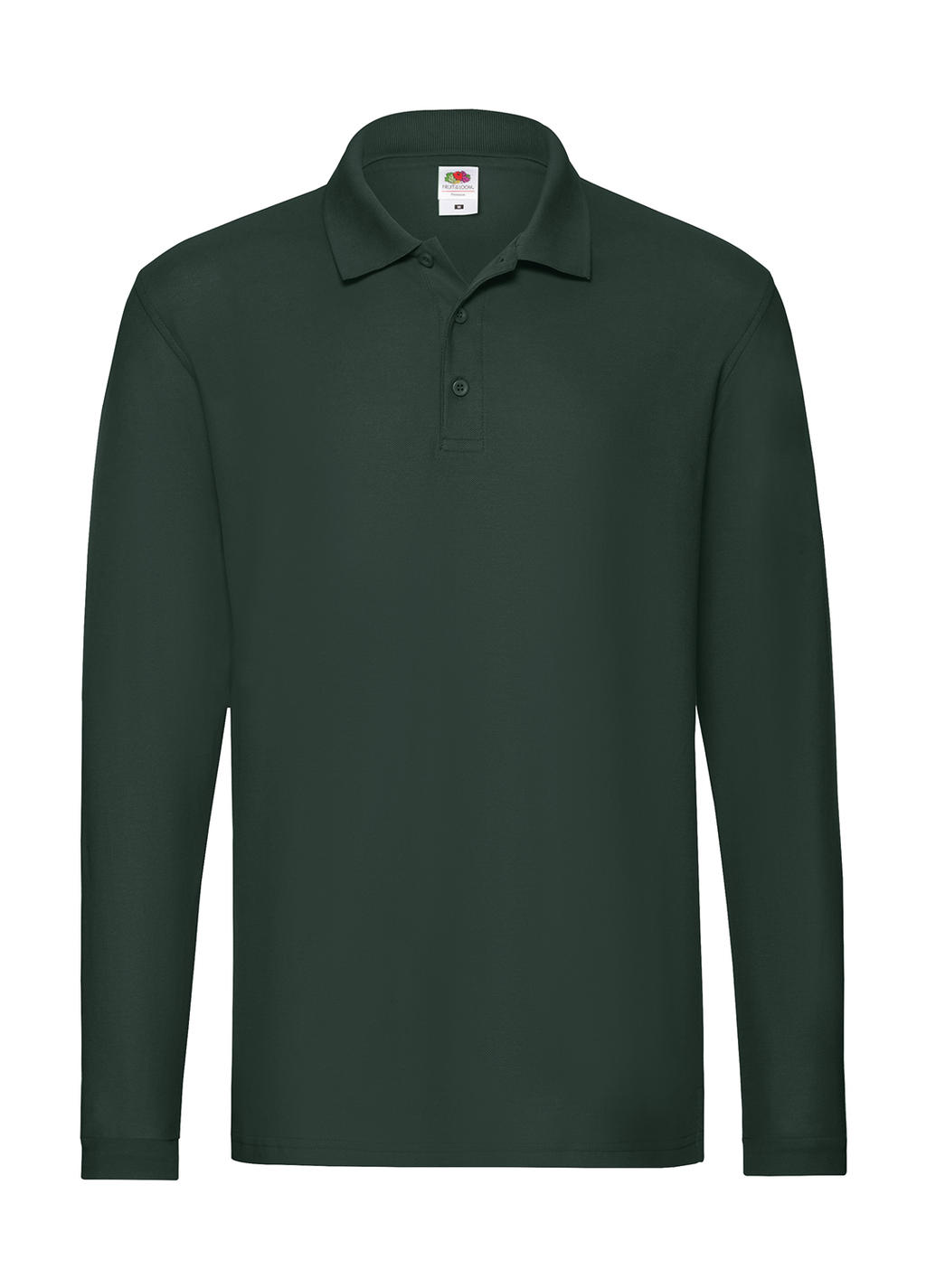  Premium Long Sleeve Polo in Farbe Forest Green
