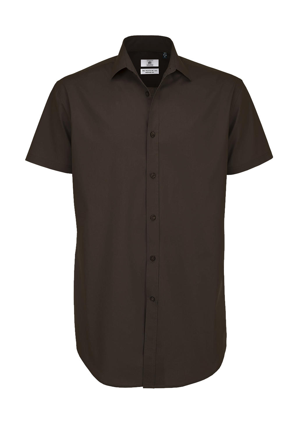  Black Tie SSL/men Poplin Shirt in Farbe Coffee Bean